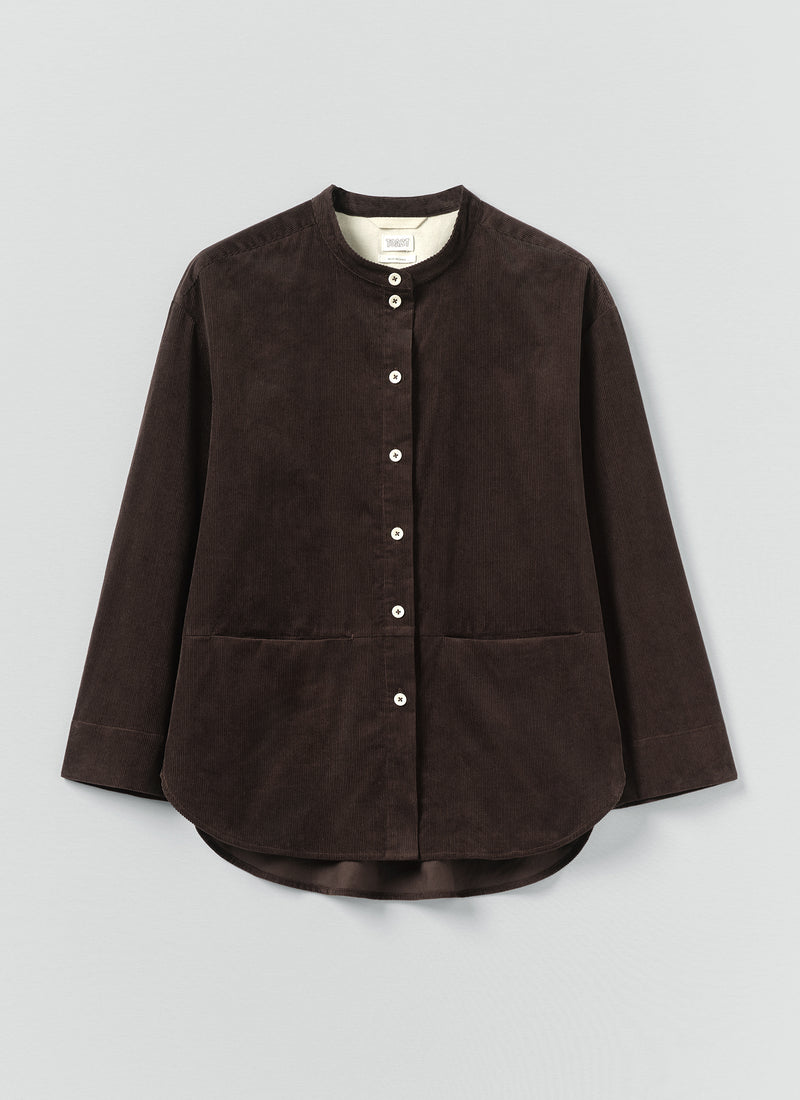 Organic Cotton Cord Shirt | Bitter Chocolate