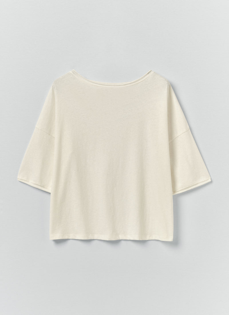 Cotton Hemp Jersey Tee | Chalk