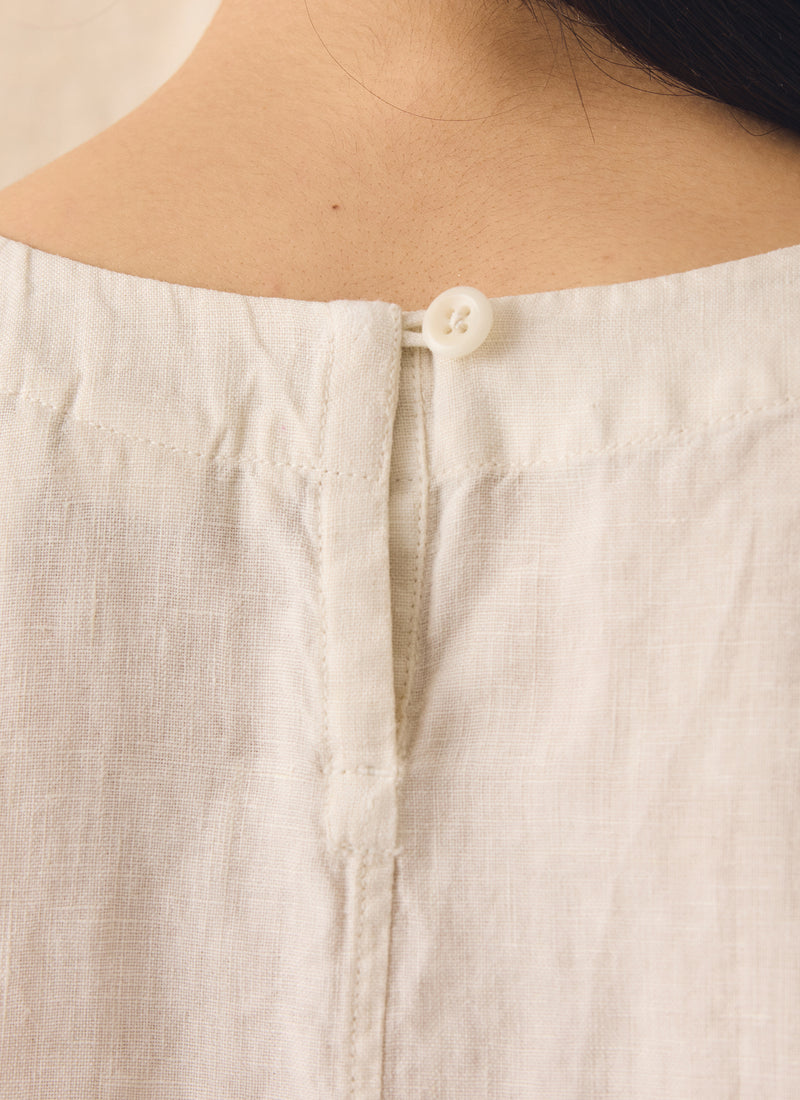 Garment Dyed Linen Top | Oat