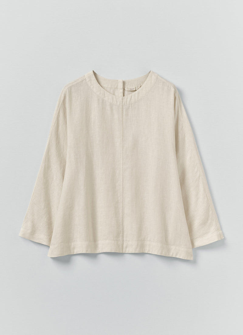 Garment Dyed Linen Top | Oat