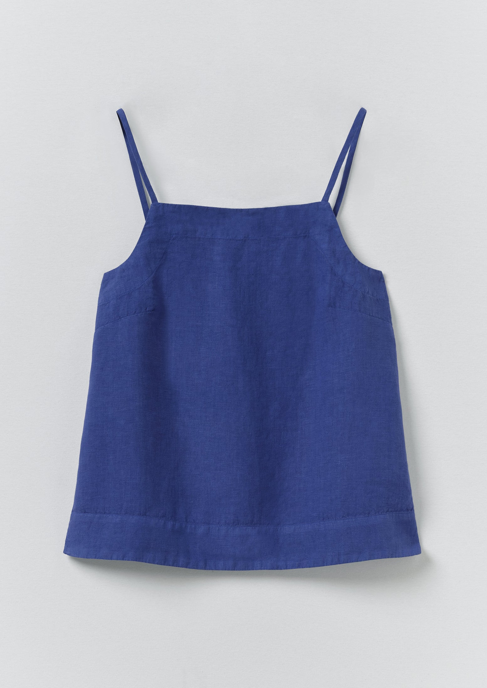 Square Neck Garment Dyed Linen Tank | Carmine Blue | TOAST