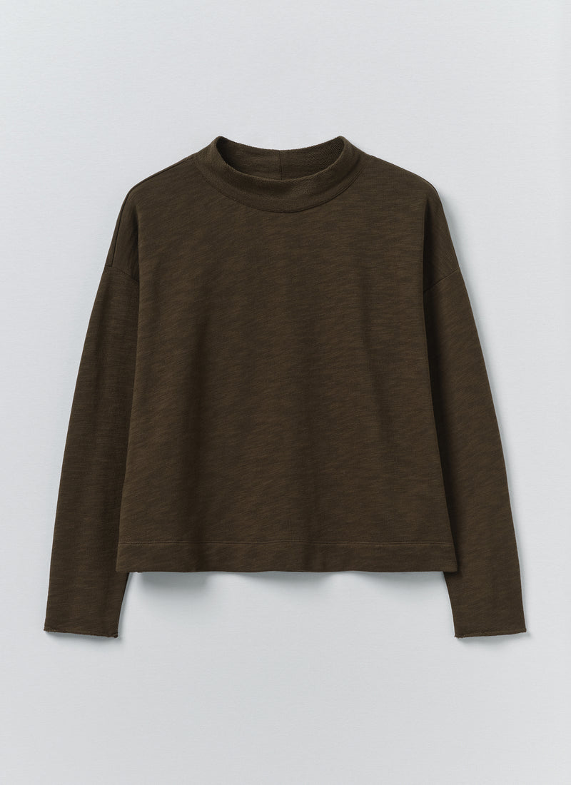 Loopback Jersey Easy Sweater | Dark Olive