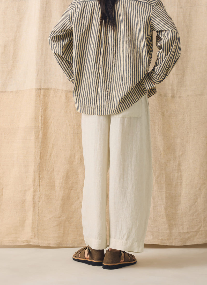 Tablier Stripe Easy Cotton Shirt | Workshop Blue