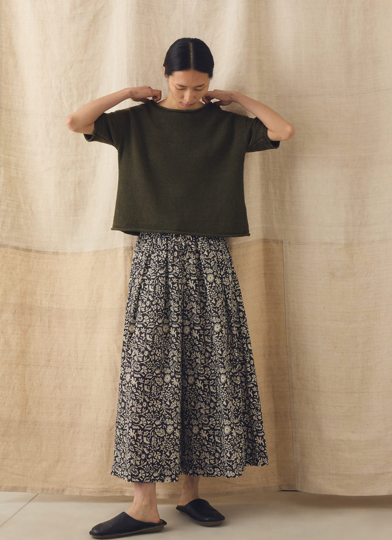 Cotton Linen Knitted Tee | Montella