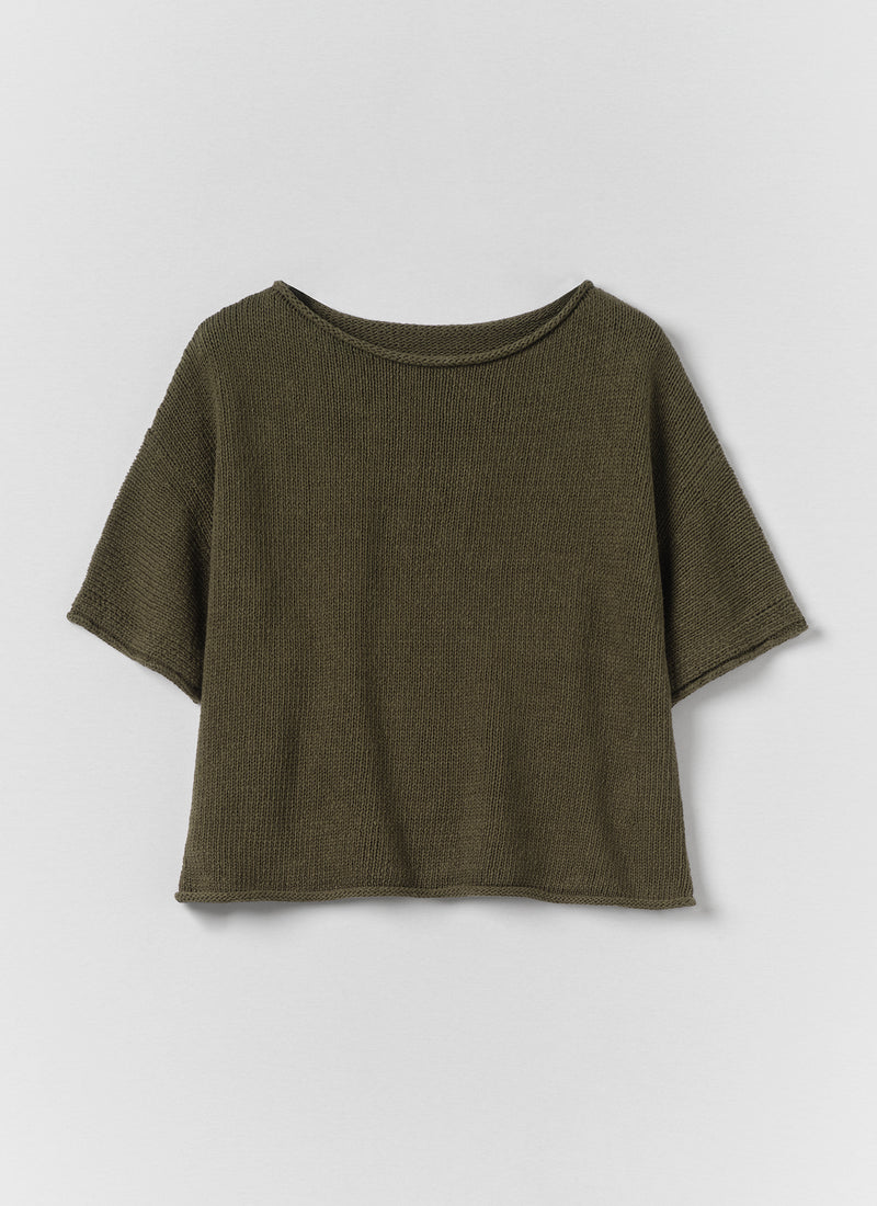 Cotton Linen Knitted Tee | Montella
