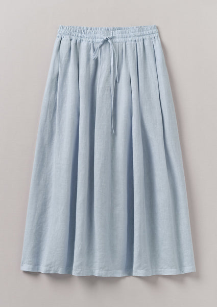 Garment Dyed Linen Skirt Egg