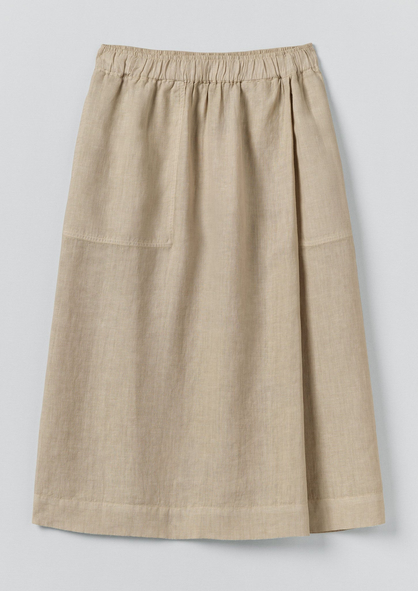 Garment Dyed Linen Wrap Skirt | Sand