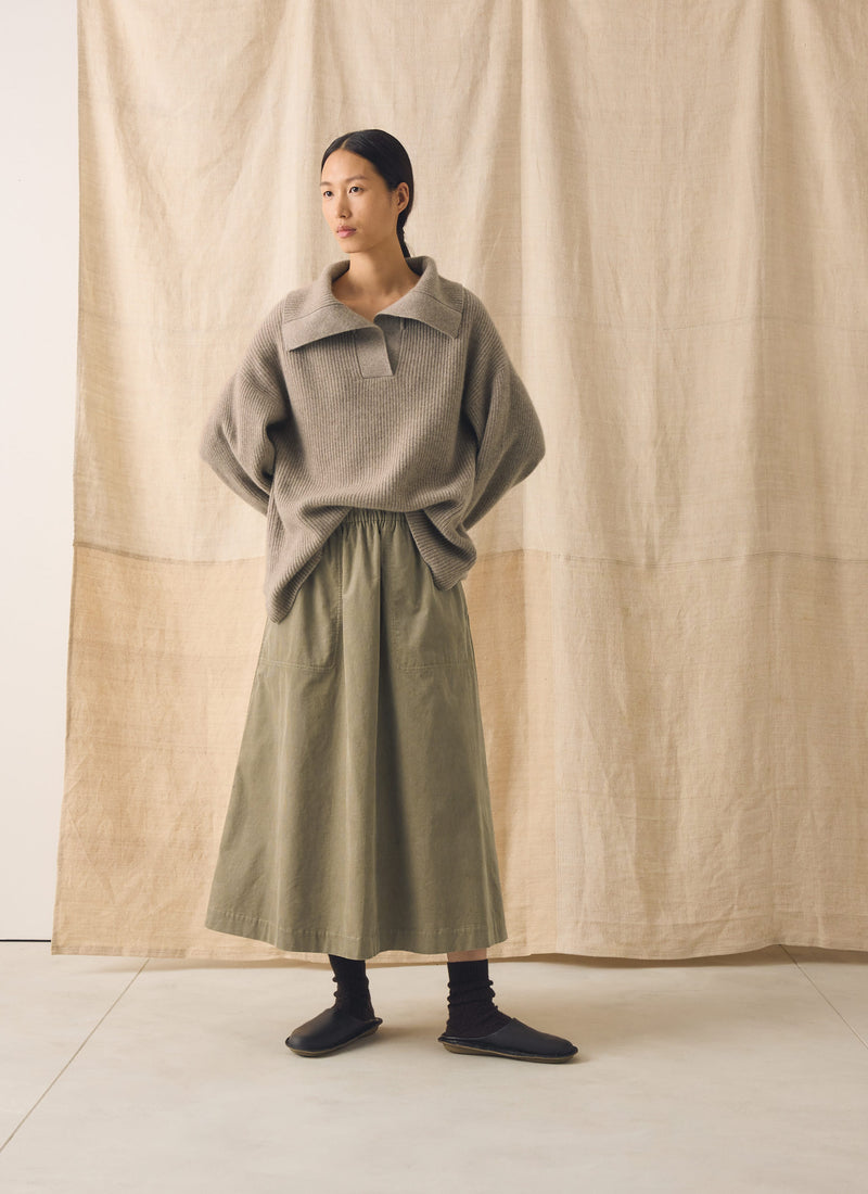 Organic Cord Pull On Skirt | Spelt