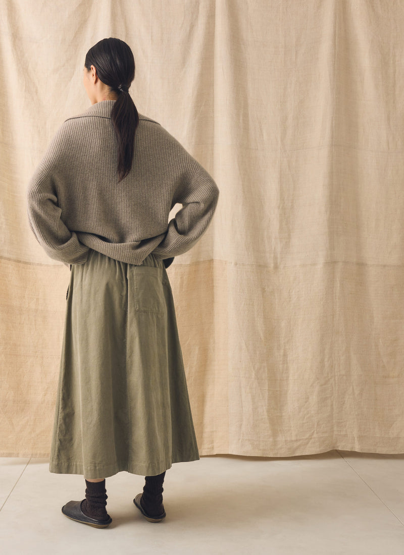 Organic Cord Pull On Skirt | Spelt