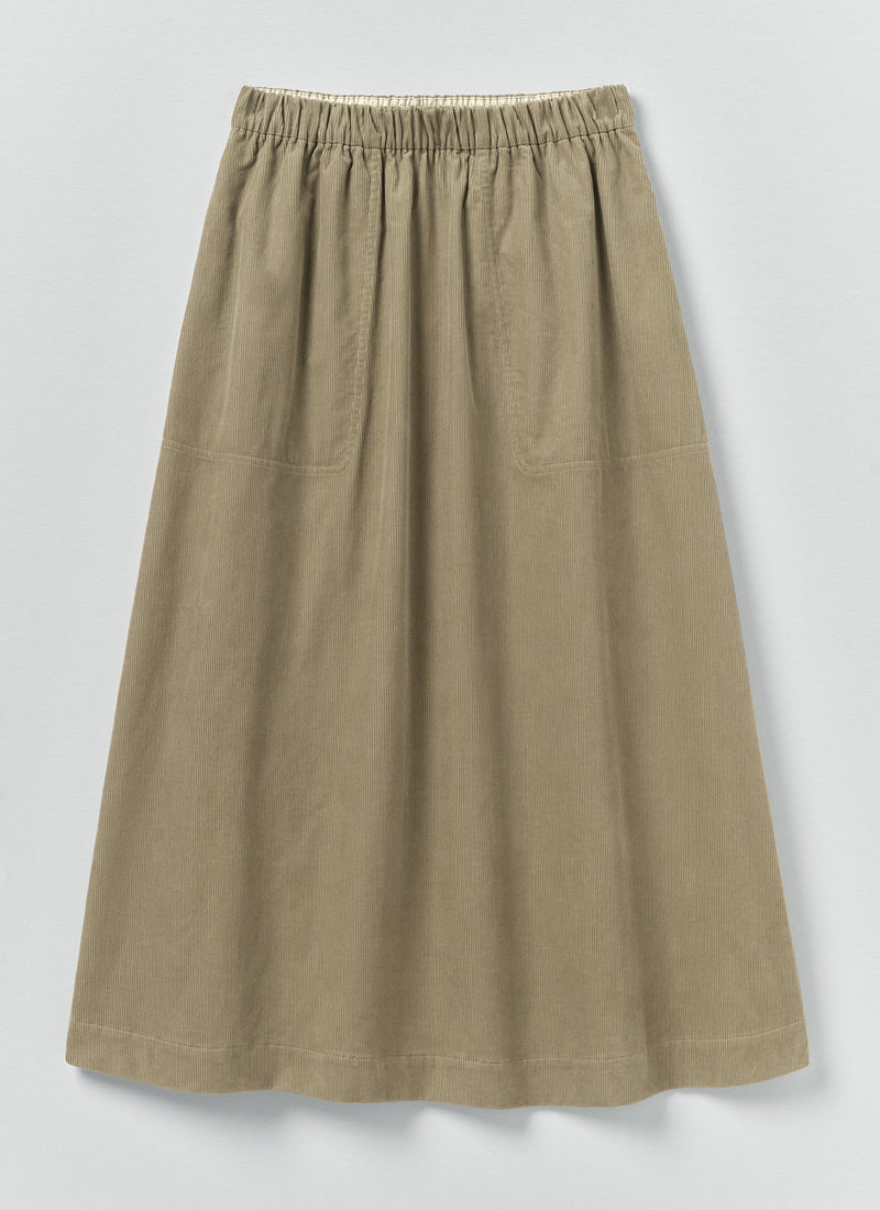 Organic Cord Pull On Skirt | Spelt