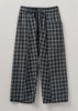Check Cotton Wool Pull On Trousers | Charcoal/Ecru