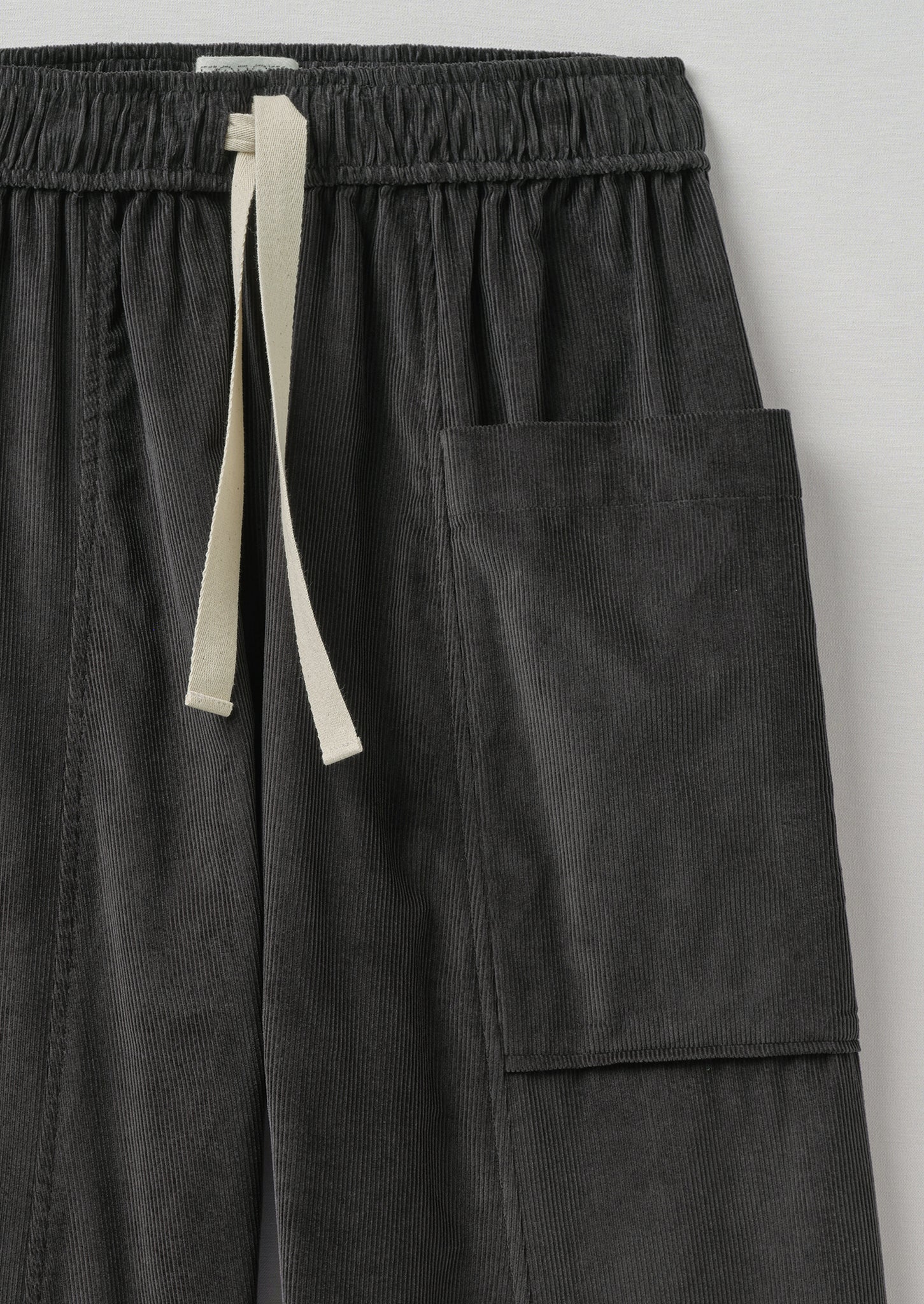 Organic Cord Pull On Trousers | Charcoal | TOAST