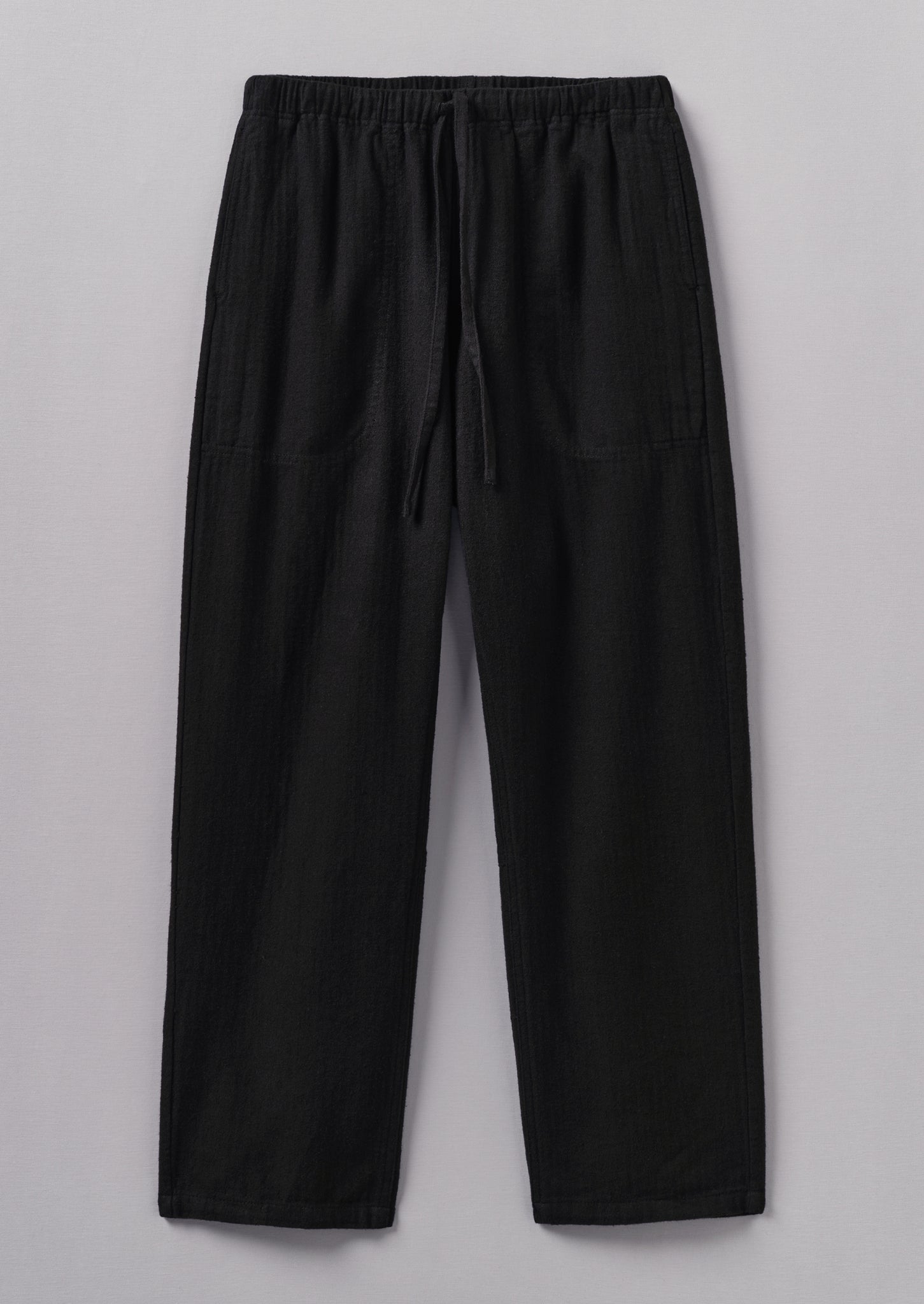 Brushed Cotton Linen Herringbone Trousers Slate TOAST