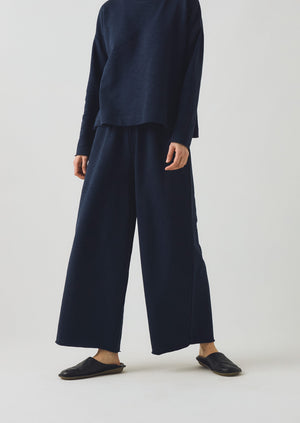 Full Length Loopback Jersey Trousers | Midnight