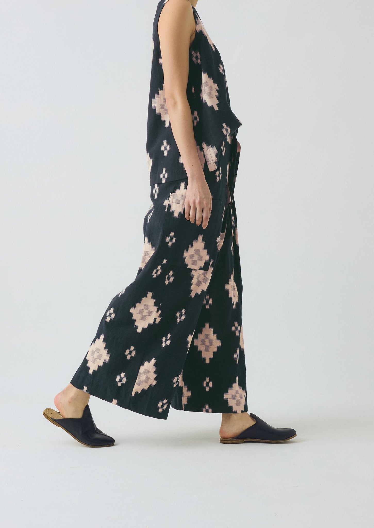 Fugue Ikat Wrap Trousers | Midnight/Sand