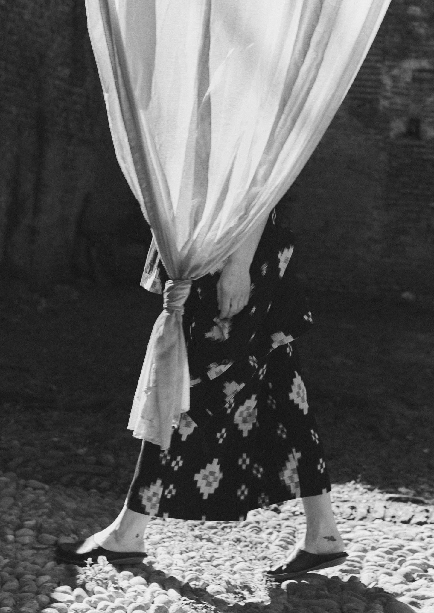 Fugue Ikat Wrap Trousers | Midnight/Sand