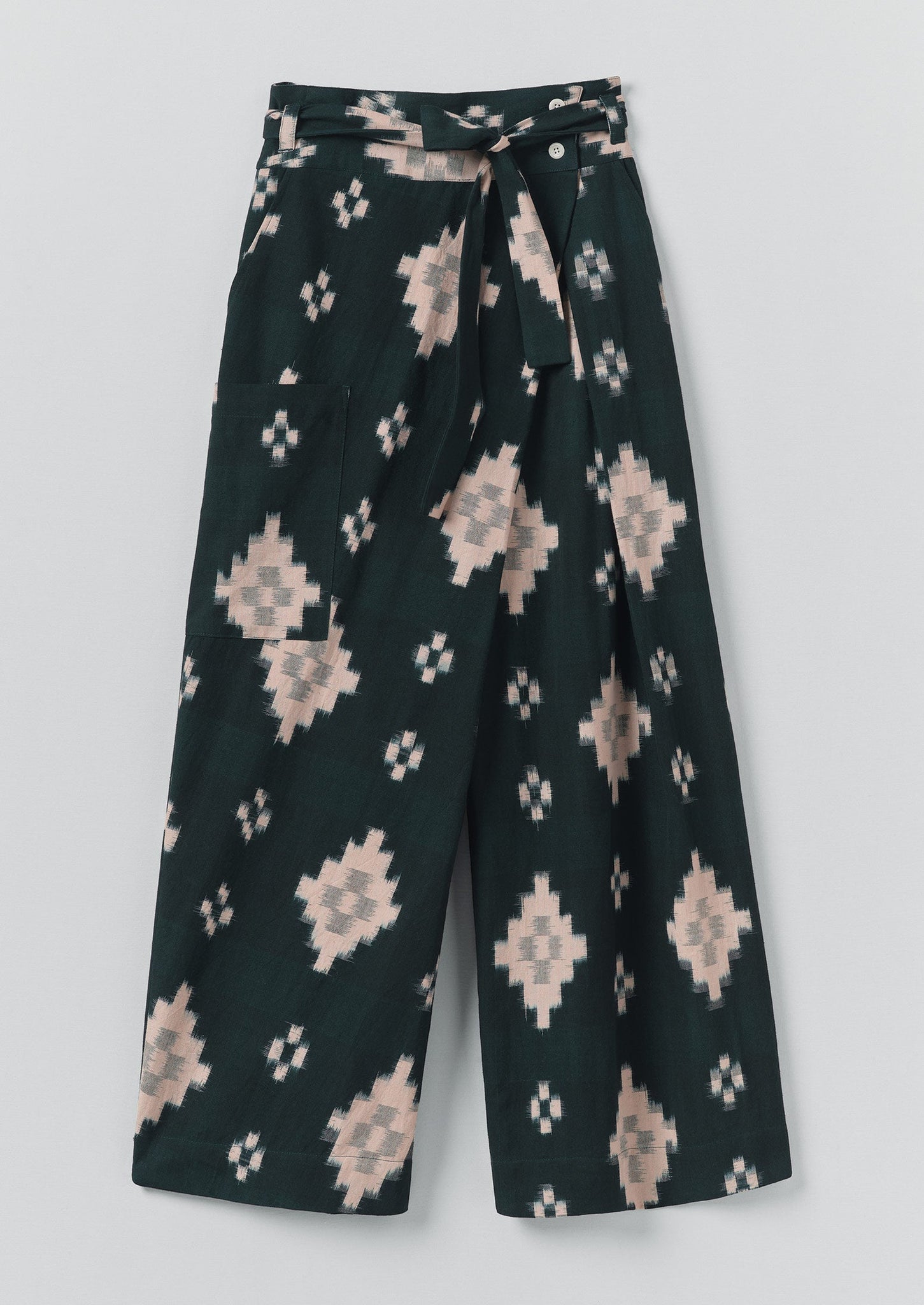 Fugue Ikat Wrap Trousers | Midnight/Sand