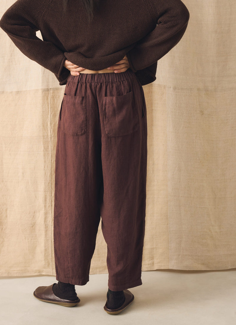 Minako Garment Dyed Linen Trousers | Fig