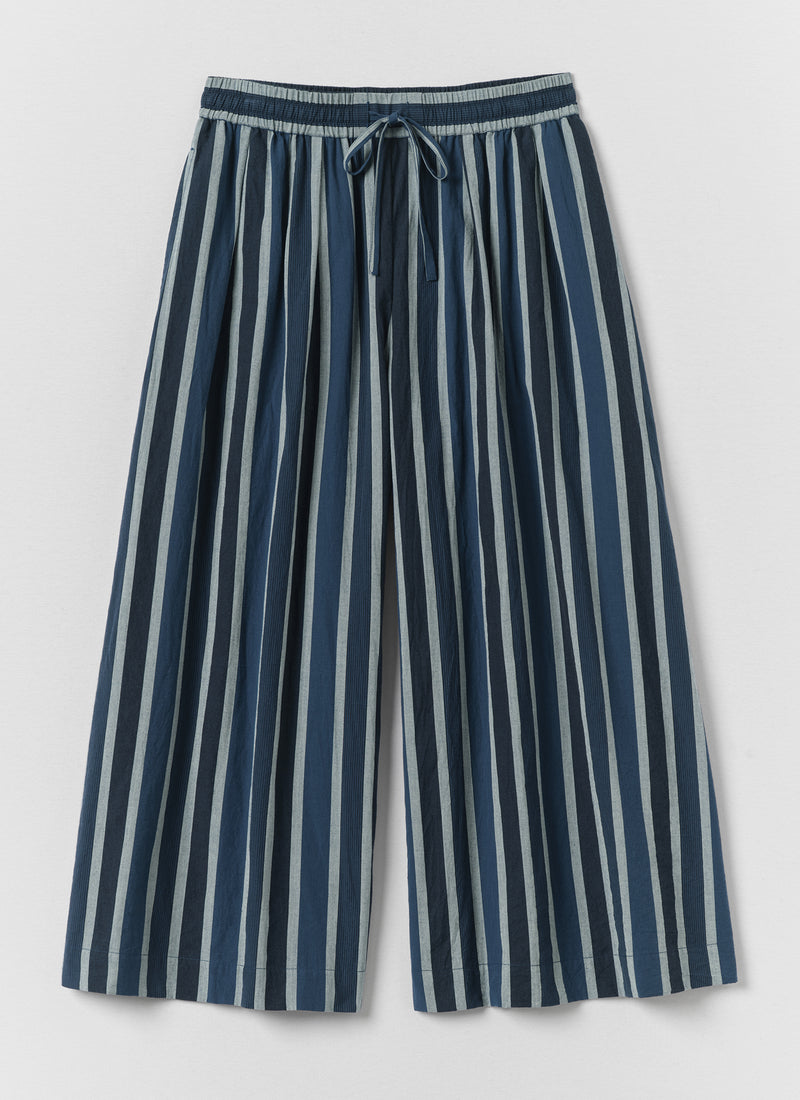 Stripe Cotton Culottes | French Blue