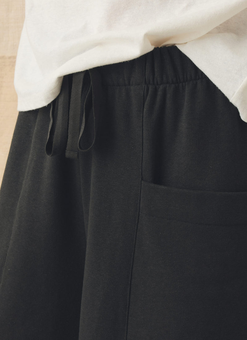 Cotton Hemp Loopback Jersey Trousers | Dark Charcoal
