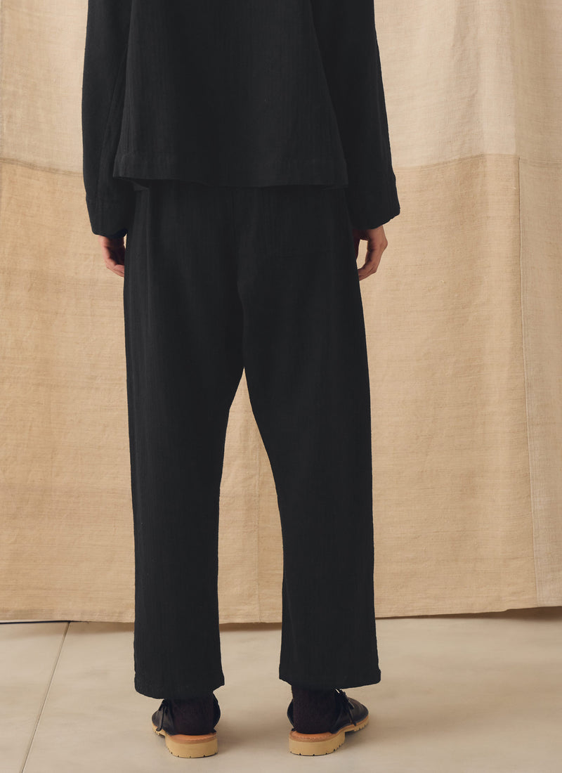 Suki Brushed Linen Cotton Herringbone Trousers | Slate