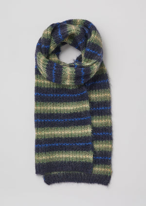 Lofty Stripe Scarf | Blue Multi