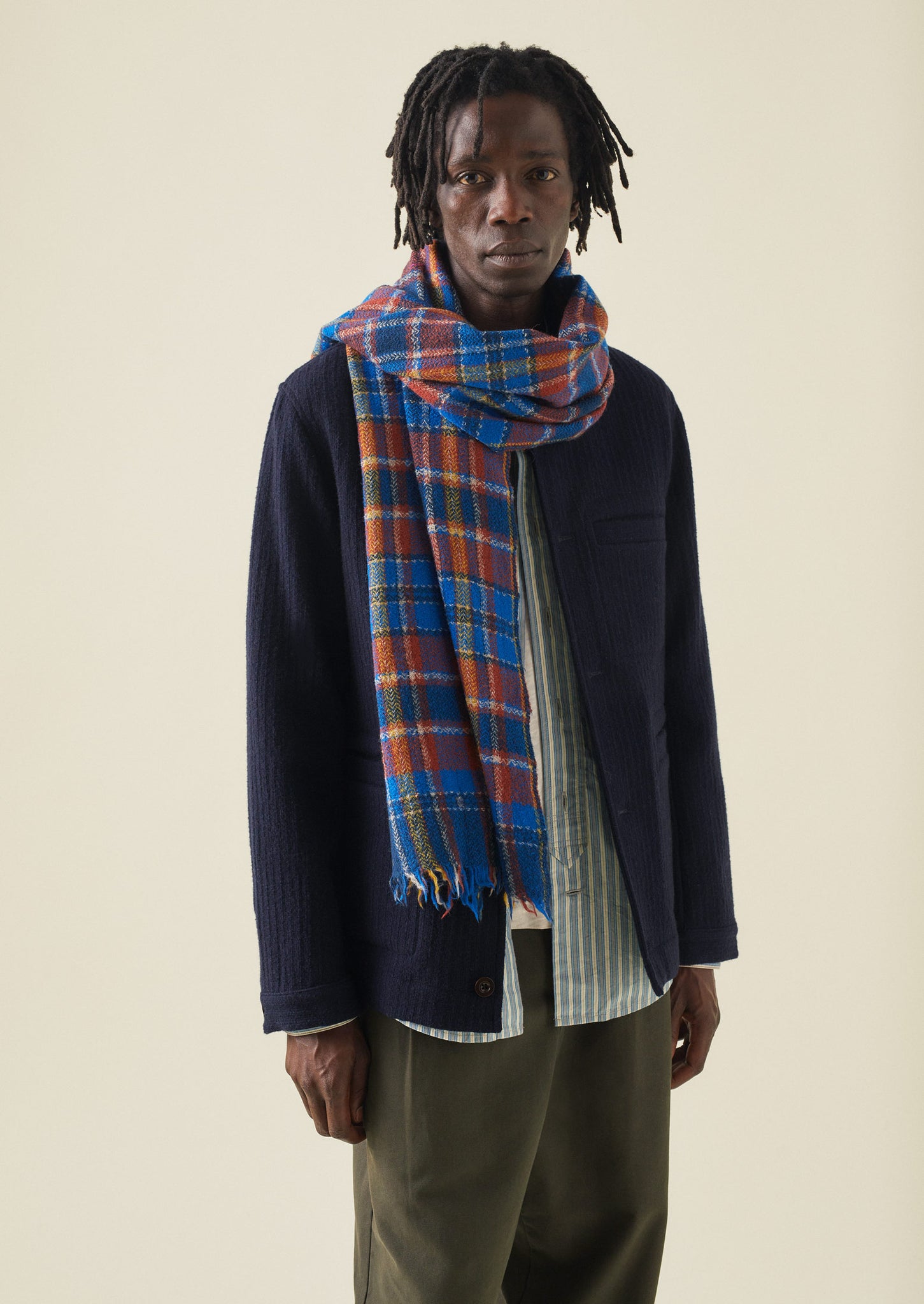Moismont Wool Scarf | Navy Blue