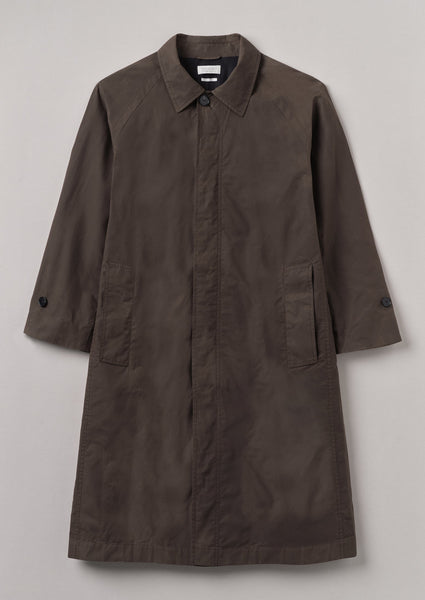 Waxed Cotton Trench Coat Rye