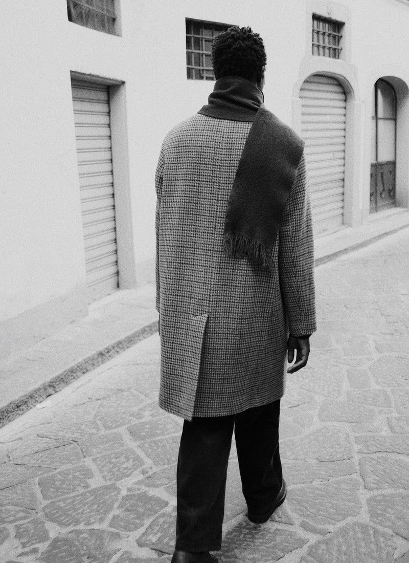 Vibrant Check Wool Overcoat | Umber Multi