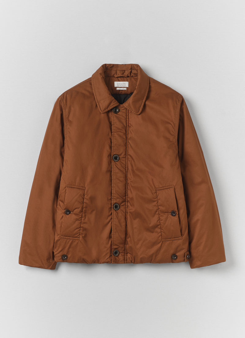 Padded Cotton Twill Jacket | Brick