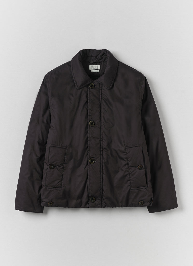 Padded Cotton Twill Jacket | Peat
