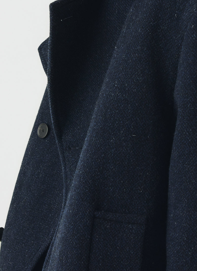 Double Breasted Wool Peacoat | Navy