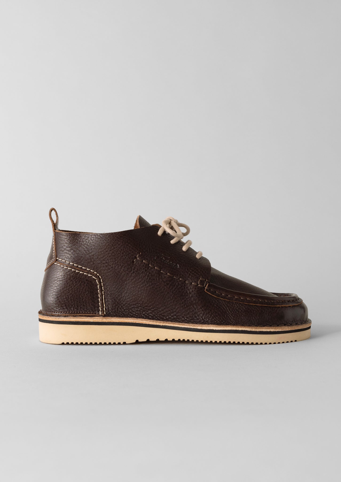 Fracap Leather Camp Shoes | Dark Brown