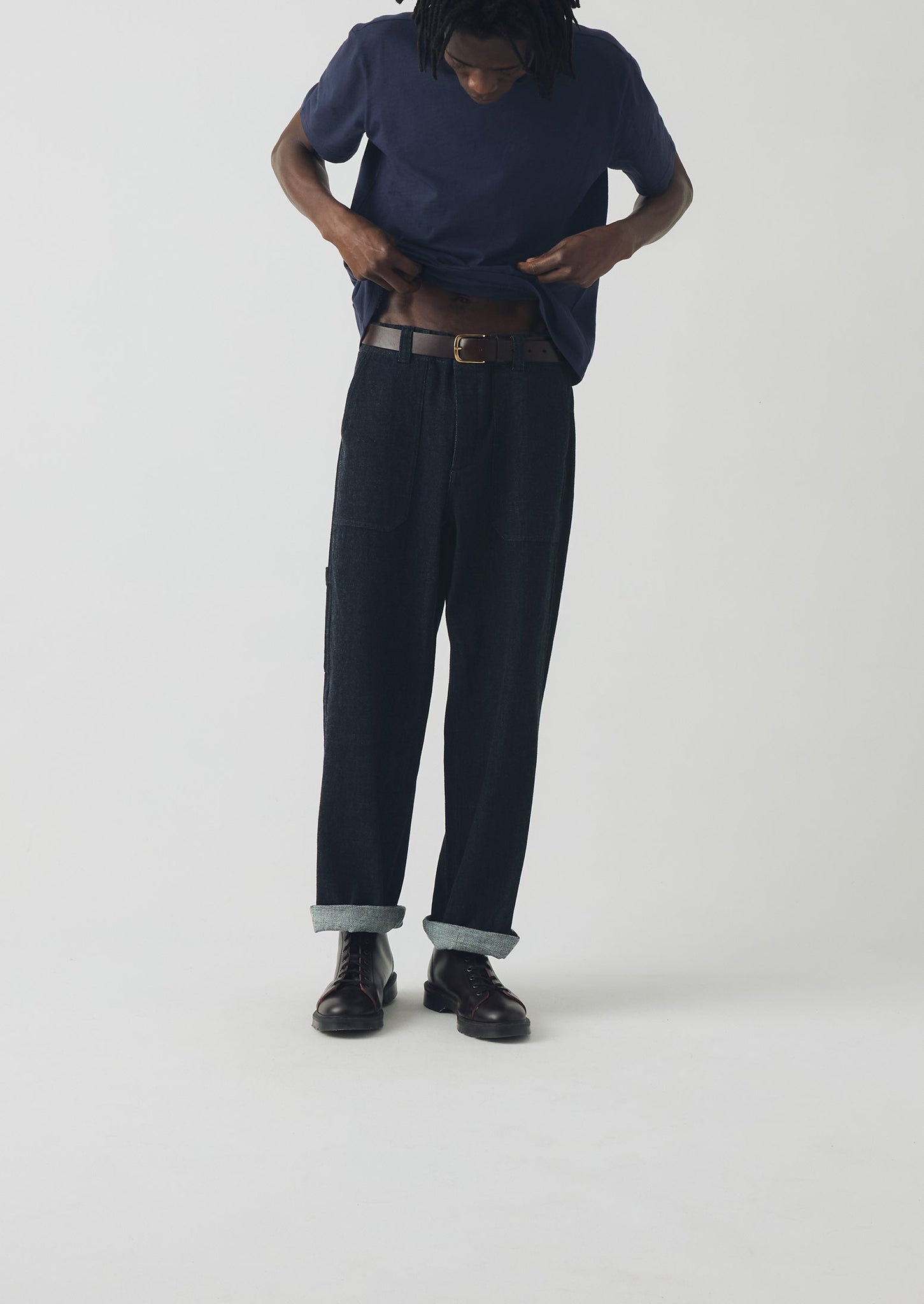 Theo Organic Cotton Short Sleeve Tee | Prussian Blue