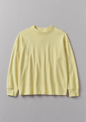 Dropped Shoulder Loopback Jersey Sweatshirt | Yellow