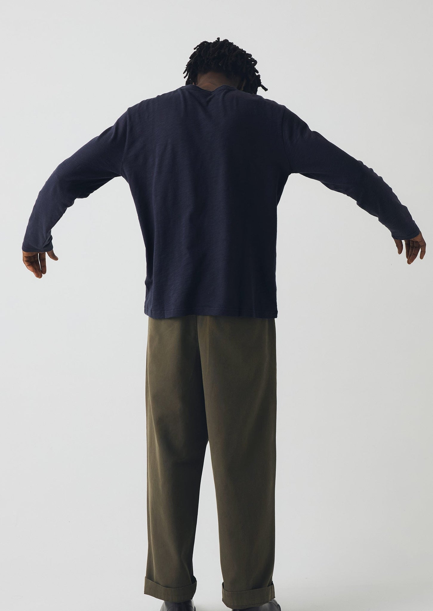 Frank Cotton Long Sleeve Tee | Prussian Blue