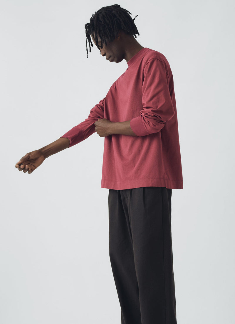 Long Sleeve Crew Neck Tee | Apple Butter