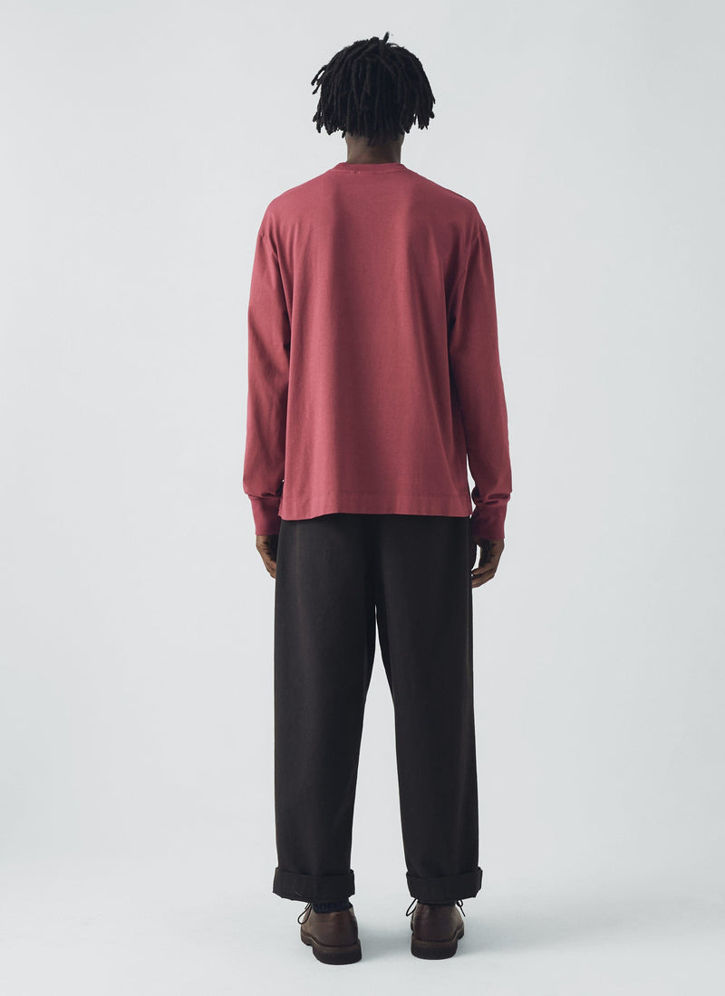 Long Sleeve Crew Neck Tee | Apple Butter