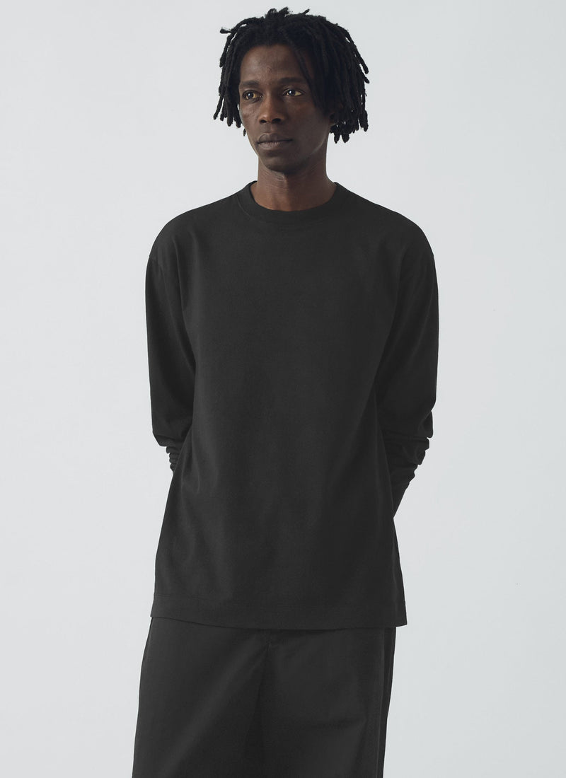 Long Sleeve Crew Neck Tee | Dark Charcoal