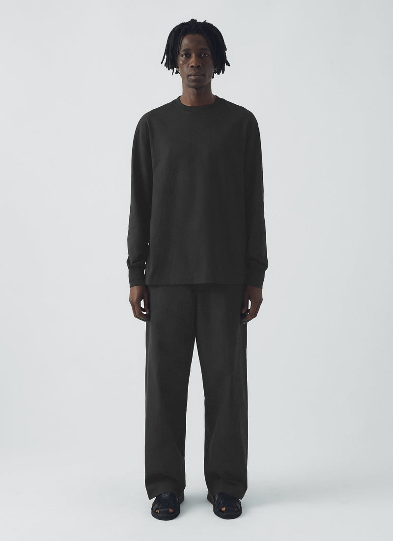 Long Sleeve Crew Neck Tee | Dark Charcoal