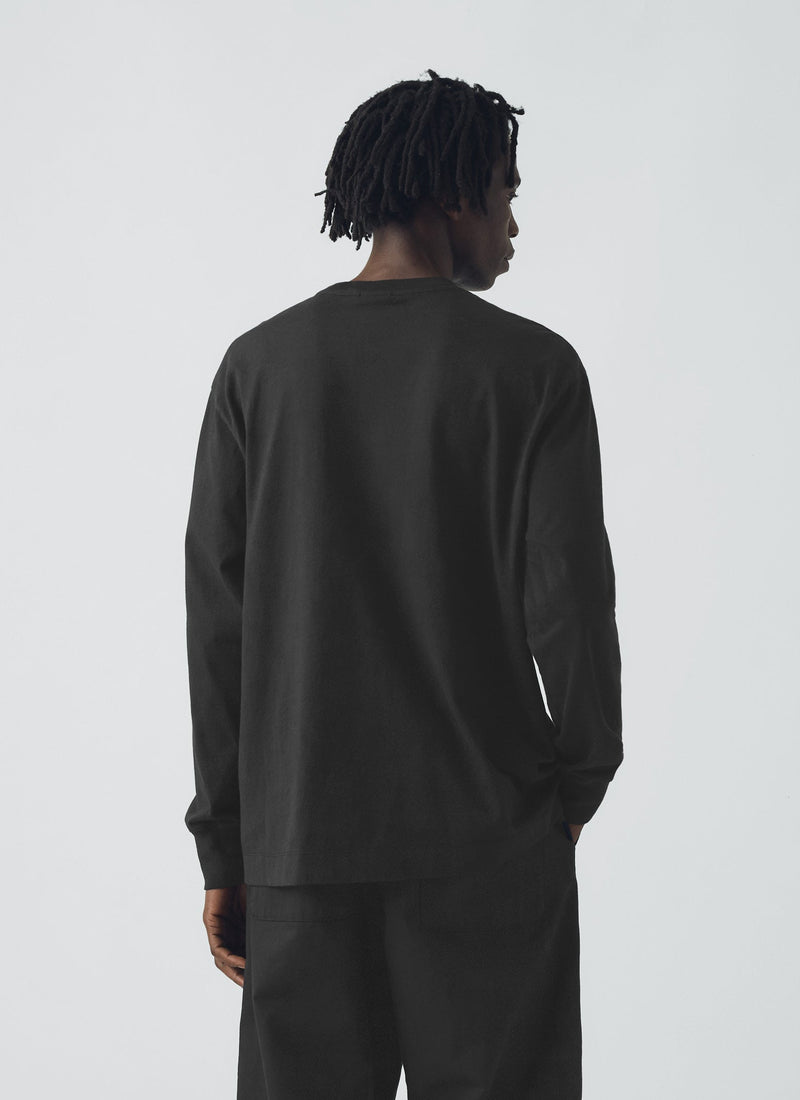 Long Sleeve Crew Neck Tee | Dark Charcoal