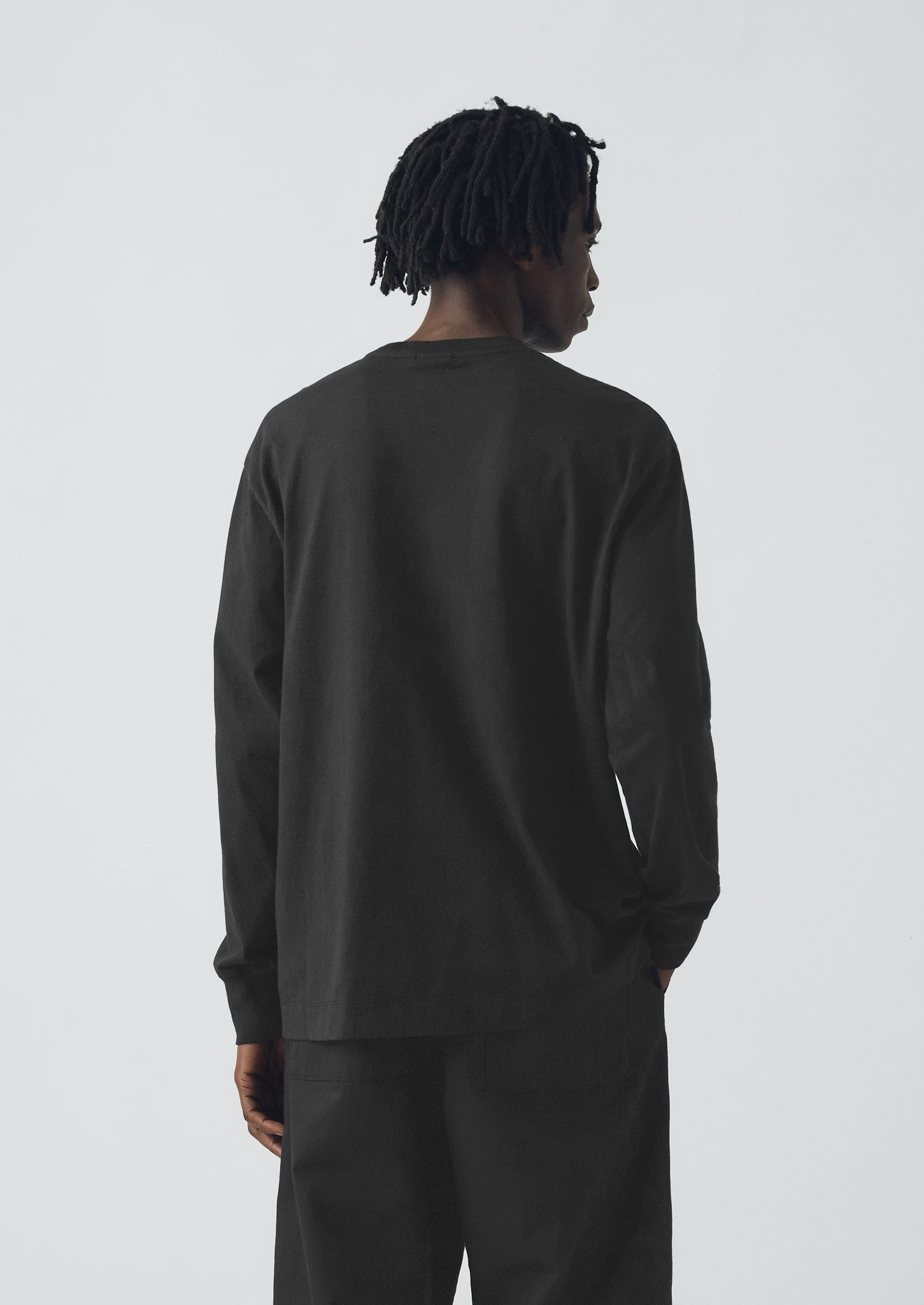 Long Sleeve Crew Neck Tee | Dark Charcoal