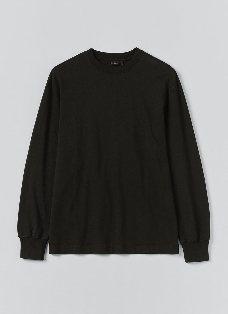Long Sleeve Crew Neck Tee | Dark Charcoal