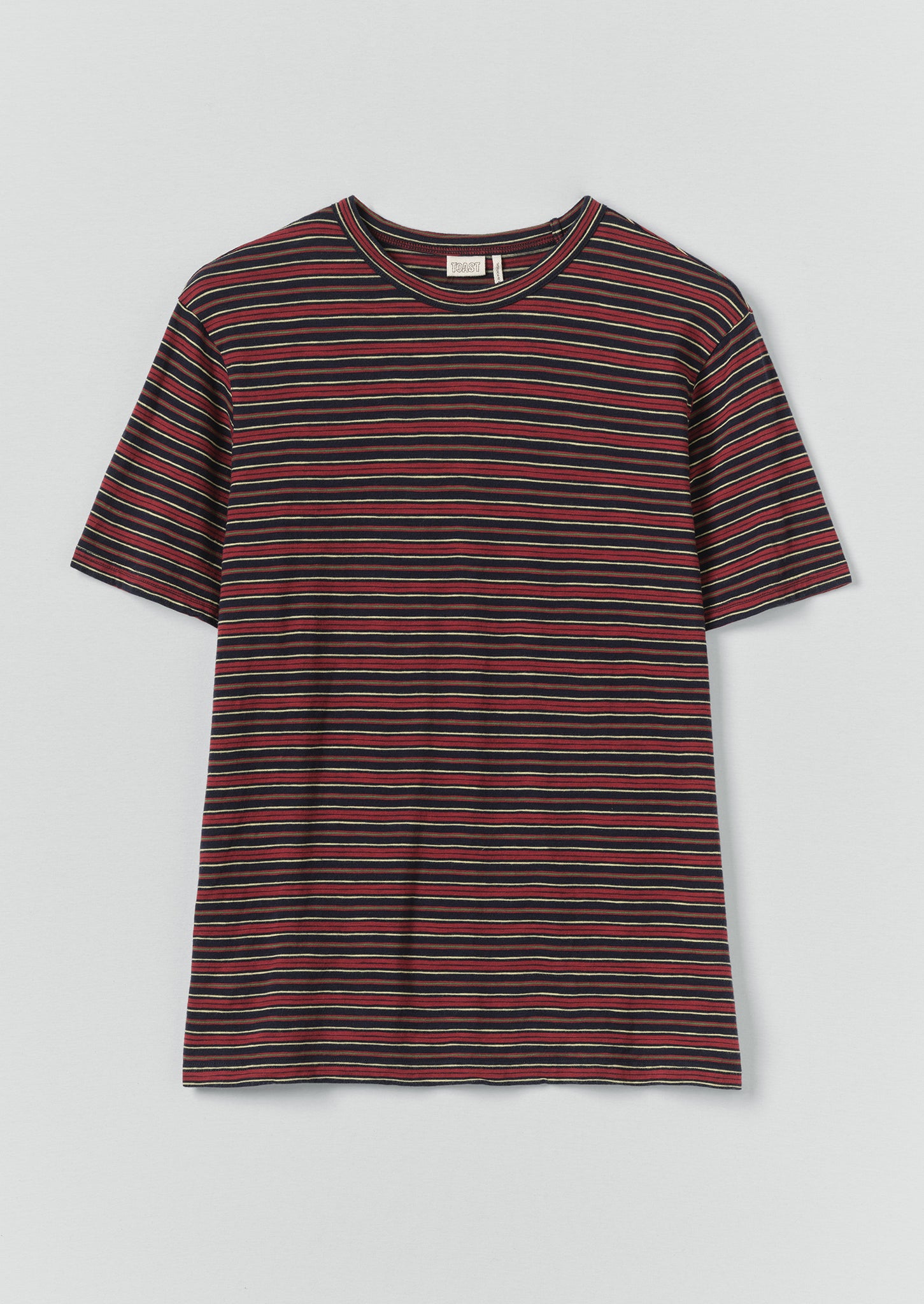 Theo Stripe Cotton Short Sleeve Tee | Provencal Blue/Multi