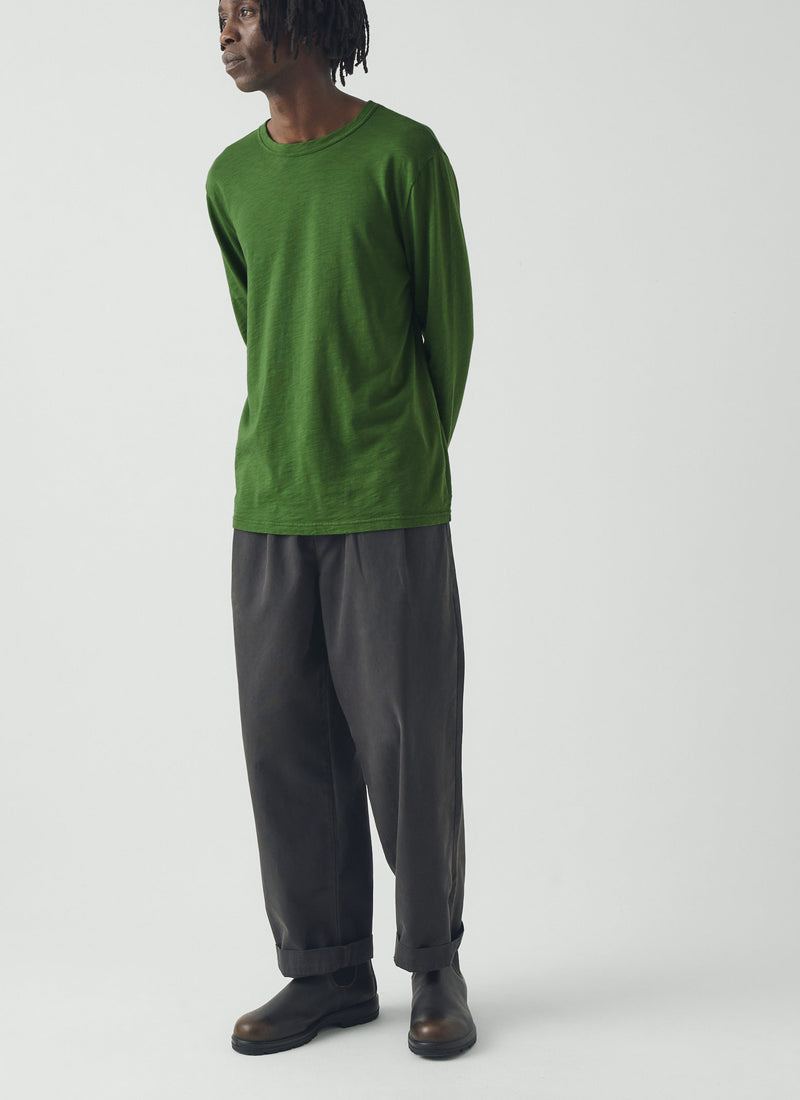 Frank Cotton Long Sleeve Tee | Grass Green