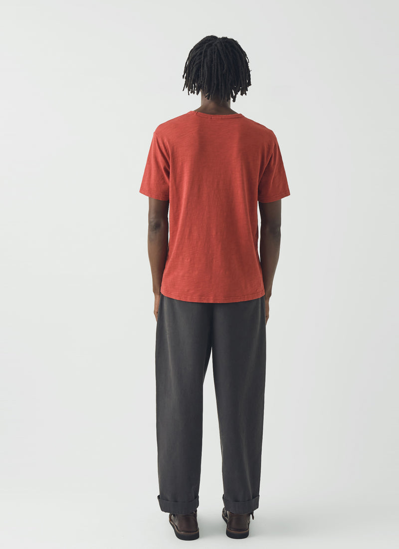 Theo Organic Cotton Short Sleeve Tee | Terracotta