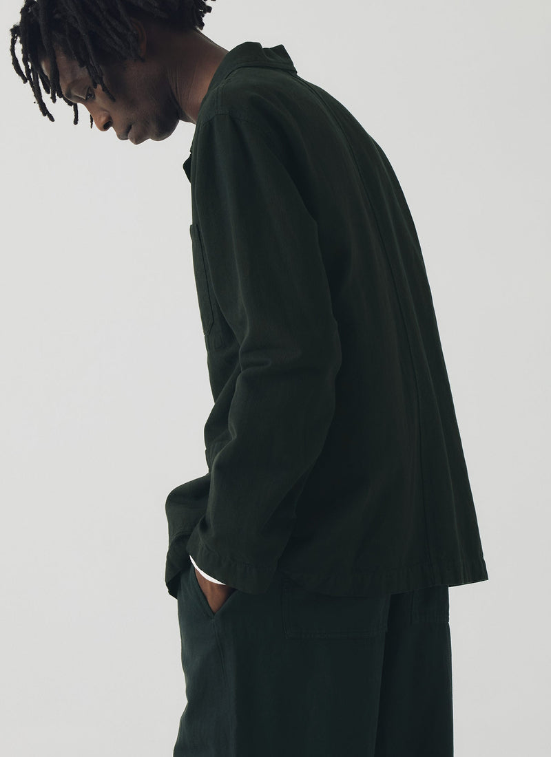 Arlo Garment Dyed Herringbone Jacket | Washed Black