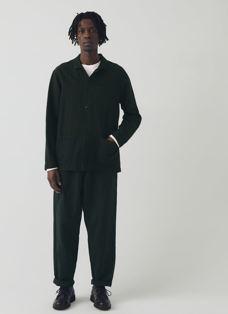 Arlo Garment Dyed Herringbone Jacket | Washed Black