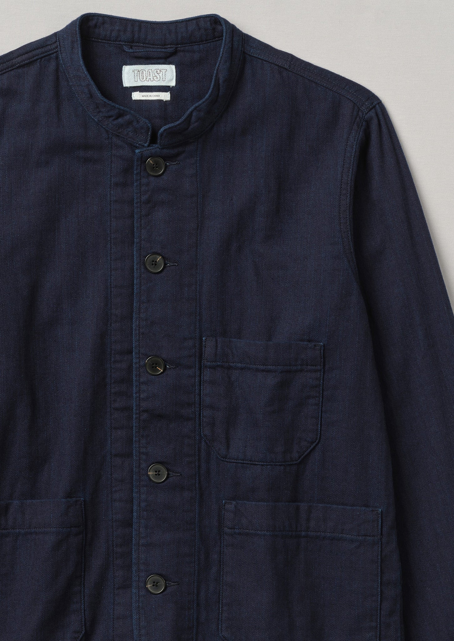 Double Faced Indigo Cotton Jacket | Indigo | TOAST