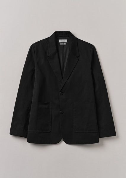 Cotton Linen Twill Low Break Blazer